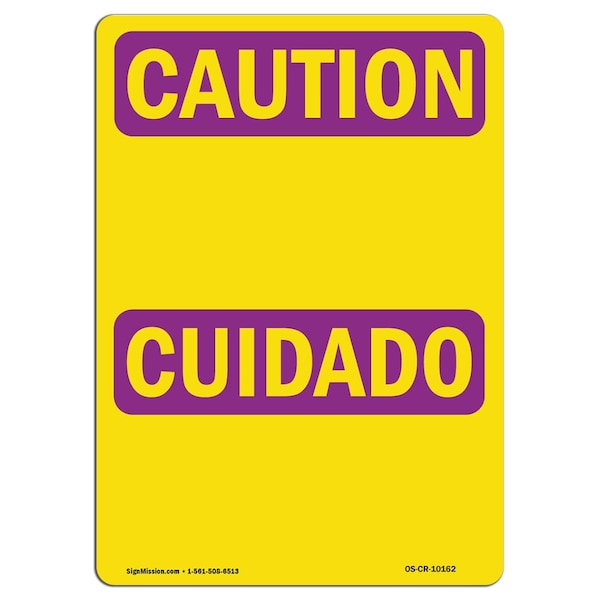 OSHA RADIATION Sign, Write-On Bilingual, 18in X 12in Aluminum, 12" H, 18" W, Landscape